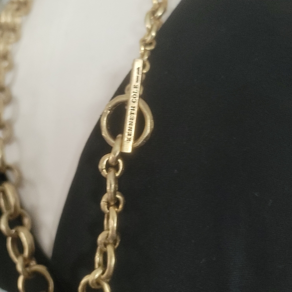 Y2K Kenneth Cole Bold Graduated Link Necklace 34" - Picture 3 of 3